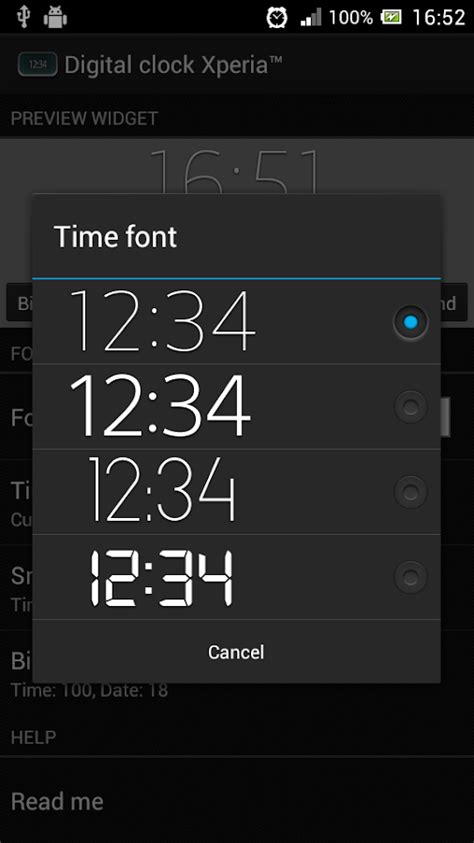 xperia clock widget